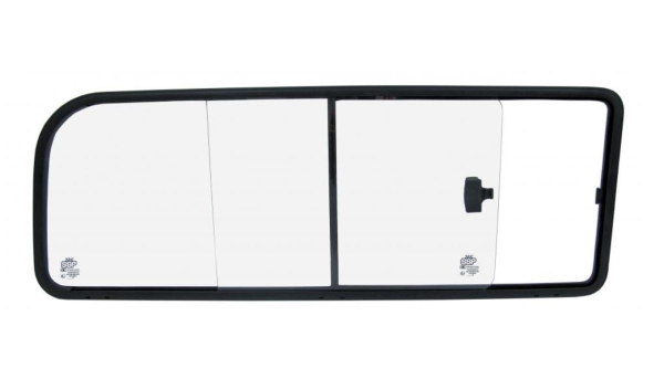 Schiebefenster Fenster Glas hinten rechts VW Bus T2 67-79 Fenster Karosse Schwarz Sliding Window